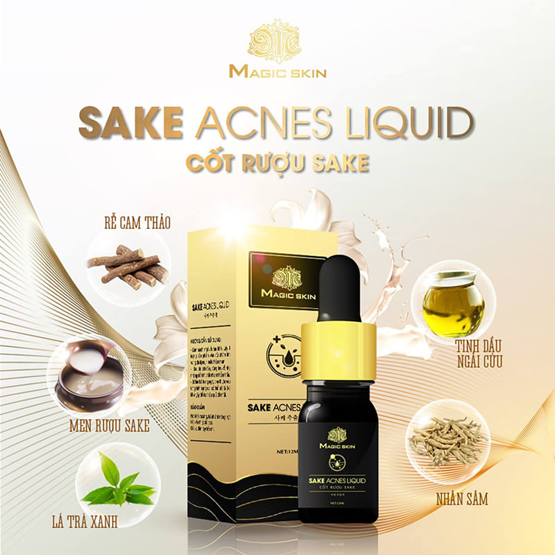 Serum trị mụn Magic Skin Sake Acnes Liquid 2