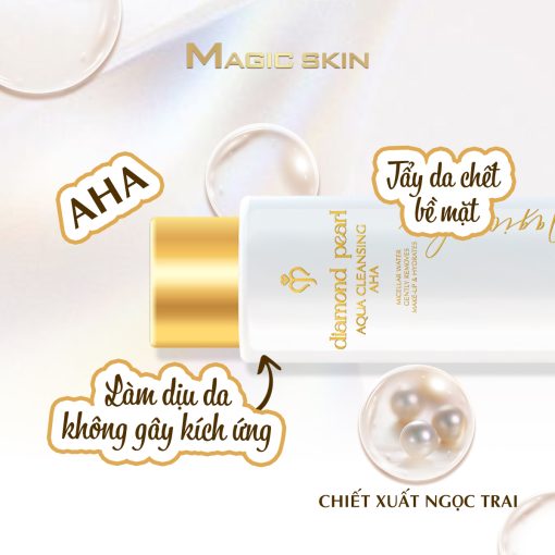 Nước tẩy trang ngọc trai Magic Skin Aqua Cleansing Aha - Ảnh 4