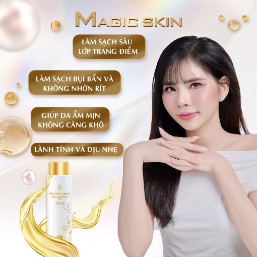 Nước tẩy trang ngọc trai Magic Skin Aqua Cleansing Aha - Ảnh 6
