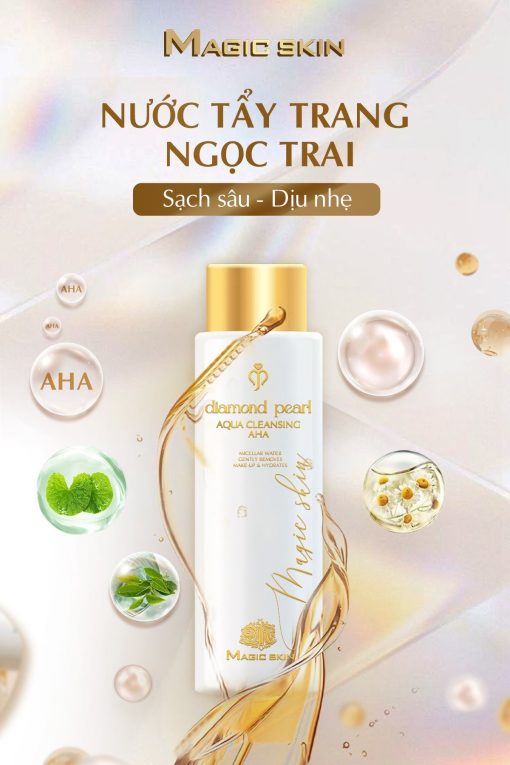 Nước tẩy trang ngọc trai Magic Skin Aqua Cleansing Aha - Ảnh 3
