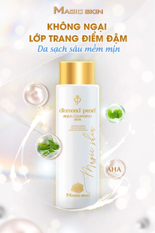 Nước tẩy trang ngọc trai Magic Skin Aqua Cleansing Aha