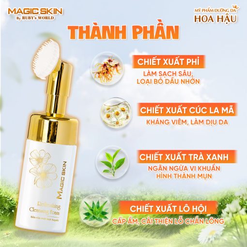 Sữa rửa mặt tạo bọt Magic Skin Refreshing Cleansing Foam - Ảnh 4