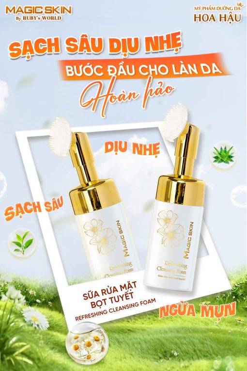 Sữa rửa mặt tạo bọt Magic Skin Refreshing Cleansing Foam - Ảnh 3