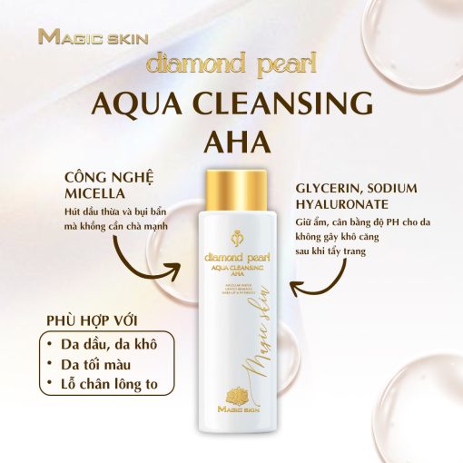 Nước tẩy trang ngọc trai Magic Skin Aqua Cleansing Aha - Ảnh 2