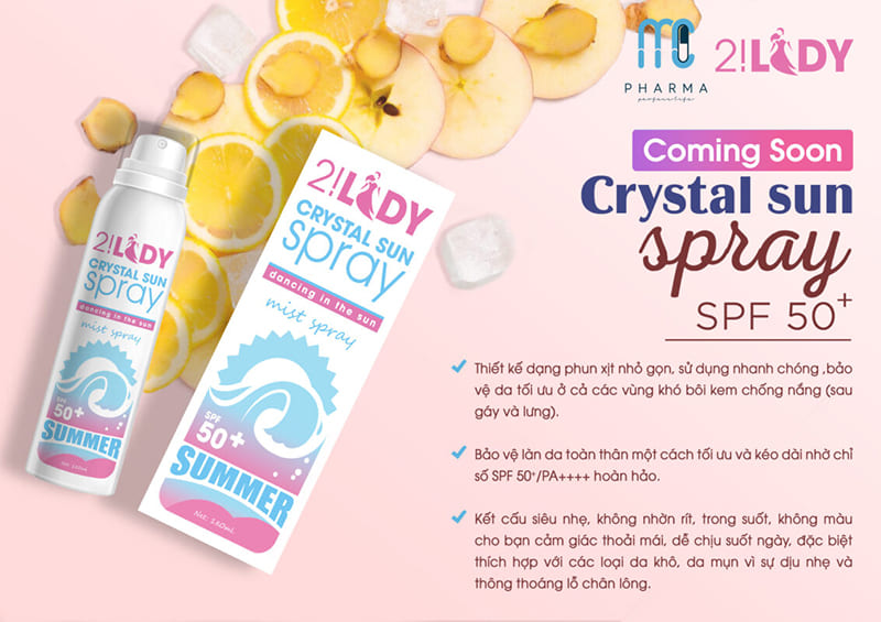 Xịt chống nắng 2Lady Crystal Sun Spray 1