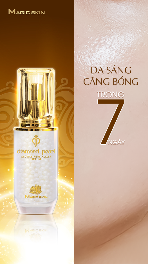 Serum Tinh Thể Ngọc Trai Magic skin dưỡng trắng & trẻ hoá tế bào da (Diamond Pearl Glowly Revitalizer Serum) - Ảnh 3