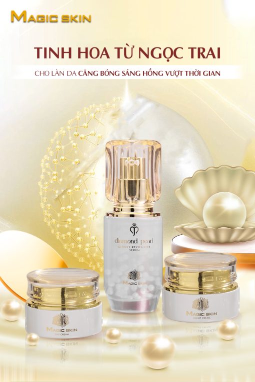 Serum Tinh Thể Ngọc Trai Magic skin dưỡng trắng & trẻ hoá tế bào da (Diamond Pearl Glowly Revitalizer Serum) - Ảnh 6