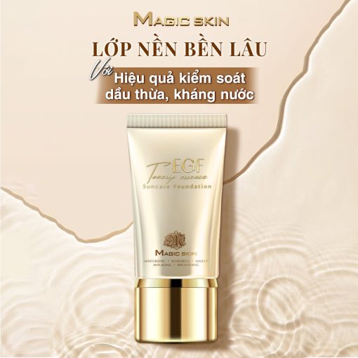 Kem nền chỉnh sắc da Magic skin (EGF Toneup Essence Suncare Foundation) - Ảnh 5