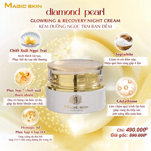 Kem dưỡng Ngọc Trai ban đêm Magic skin - Ảnh 3