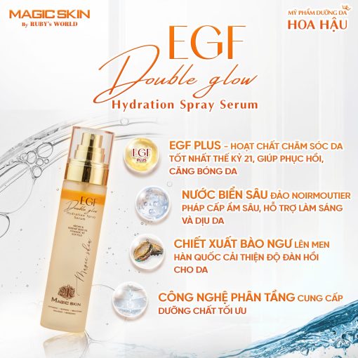 Xịt khoáng tuyết đa tầng EGF Magic skin - EGF Double Glow Hydration Spray Serum - Ảnh 7
