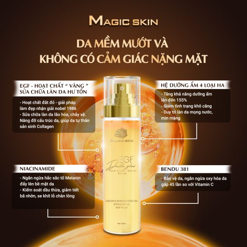 Xịt khoáng tuyết đa tầng EGF Magic skin - EGF Double Glow Hydration Spray Serum - Ảnh 3