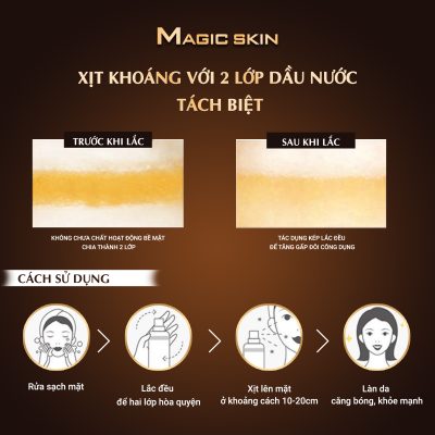 Cách sử dụng Xịt khoáng tuyết đa tầng Magic skin